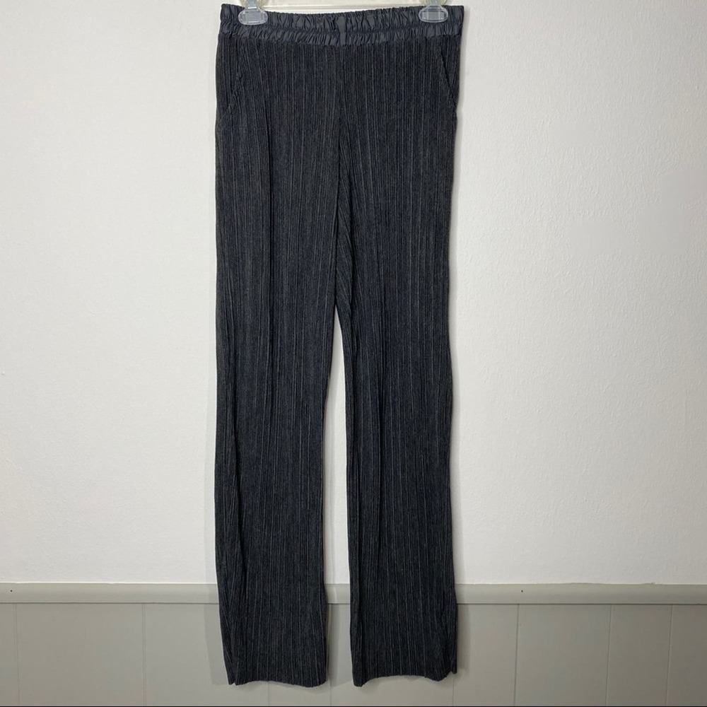 LUUKAA Alexa Ribbed Pants Lightweight sz XS GRAY CHARCOAL